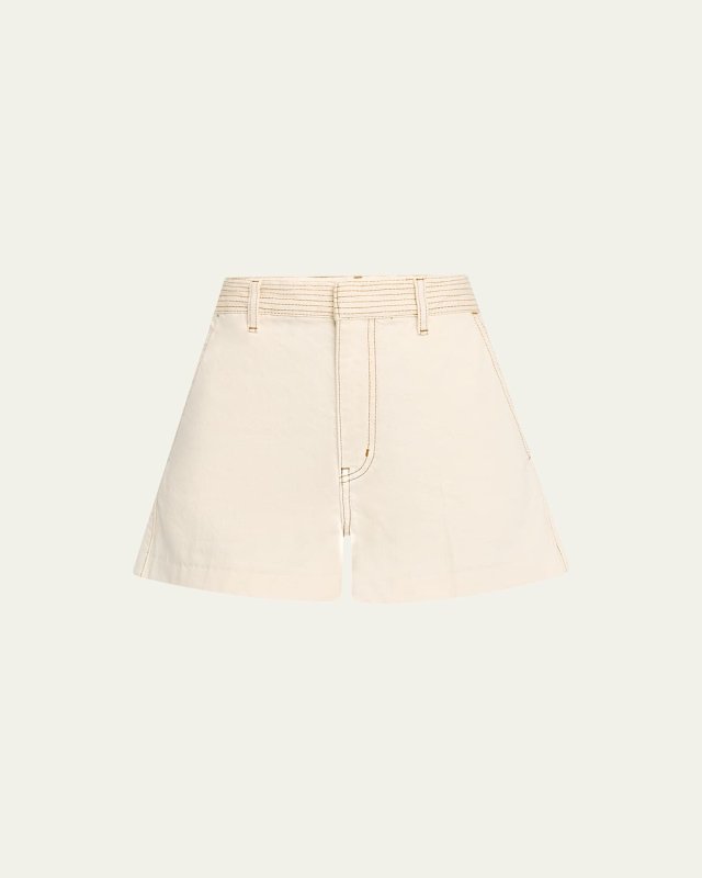 The Trapunto Denim Shorts